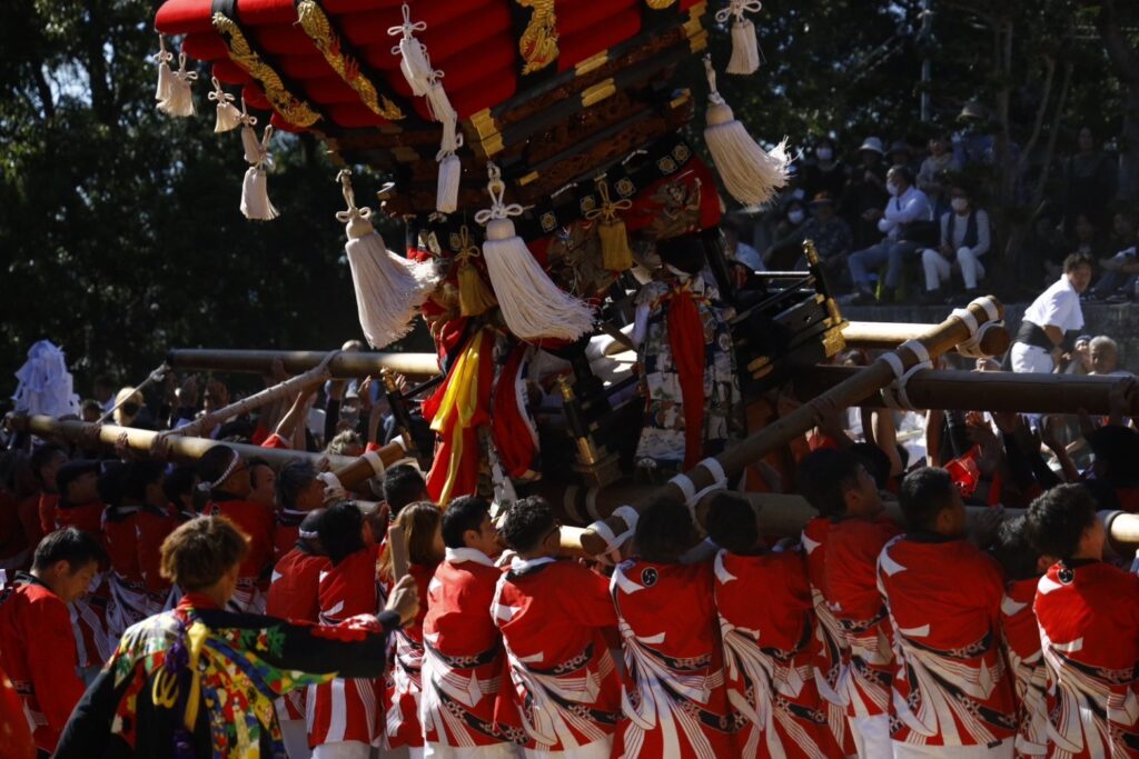 秋祭り　ちょうさ　白羽神社　川西太鼓台