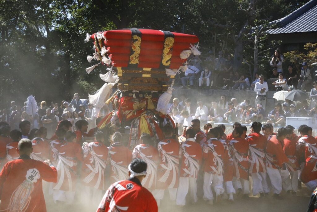 秋祭り　ちょうさ　白羽神社　川西太鼓台