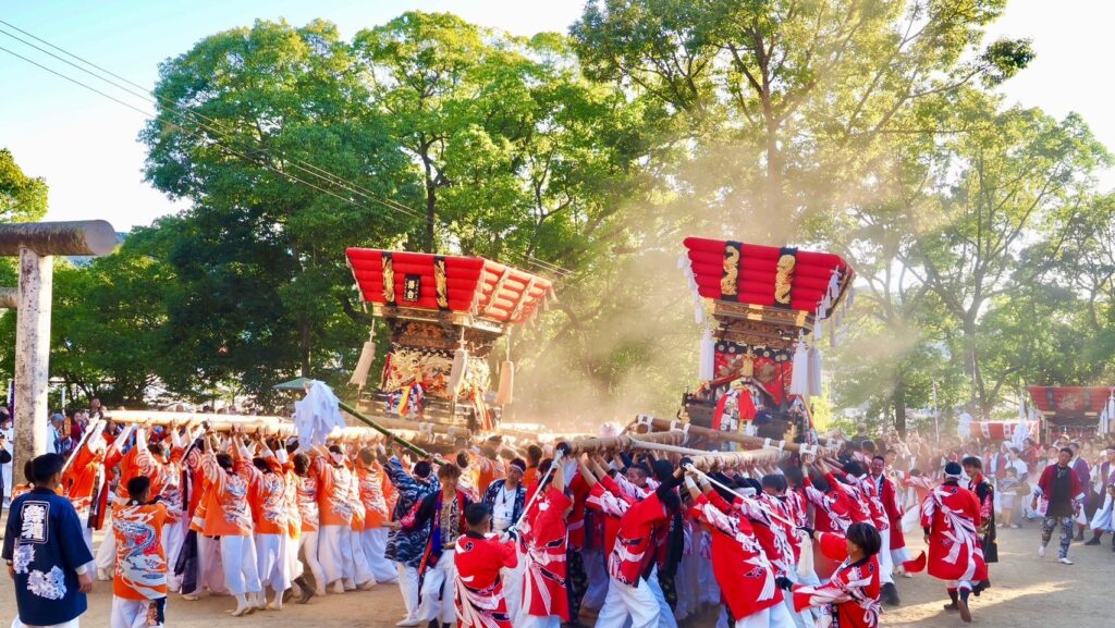 秋祭り　ちょうさ　白羽神社　川西太鼓台