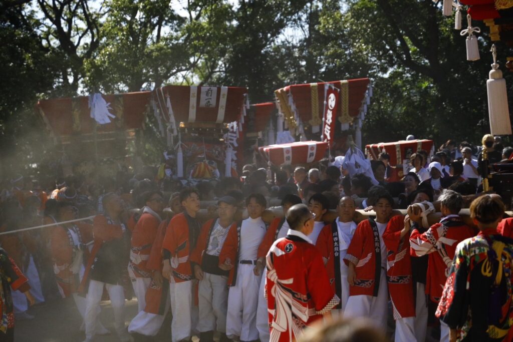 秋祭り　ちょうさ　白羽神社　川西太鼓台