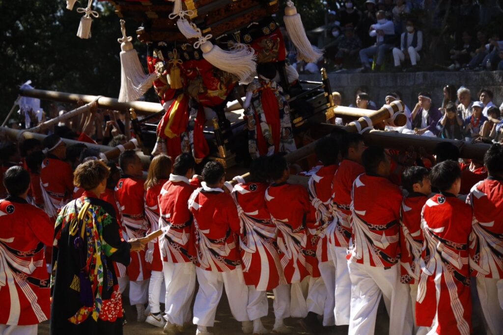 秋祭り　ちょうさ　白羽神社　川西太鼓台